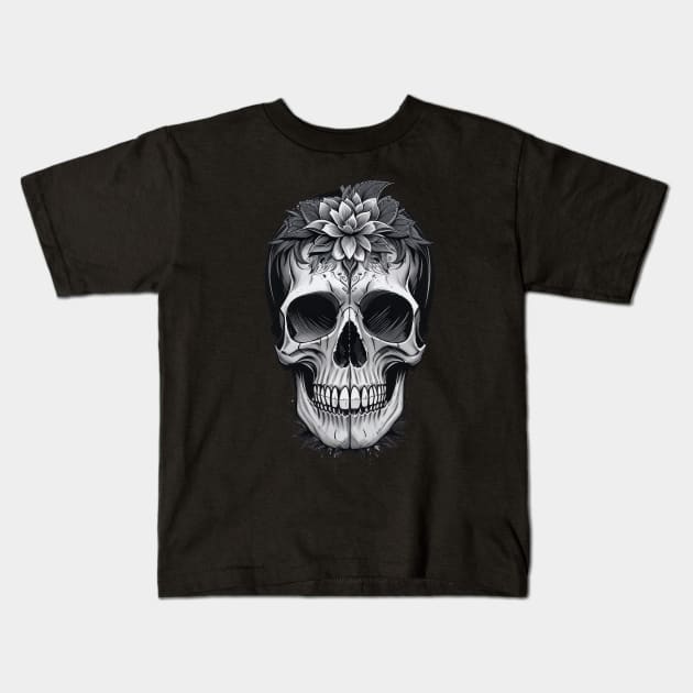 Mexican the day of the dead Kids T-Shirt by Buff Geeks Art